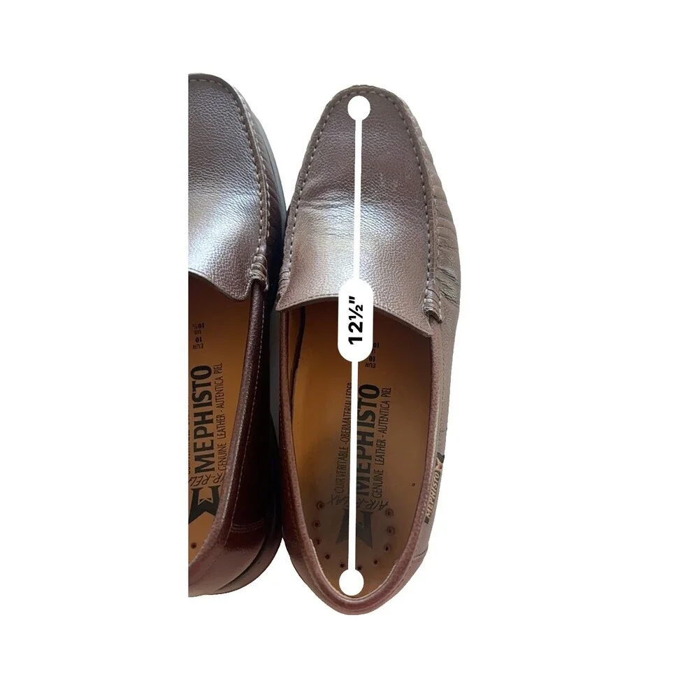 Mephisto Henri Brown Pebbled Leather Slip-On Loafer Moccasin Men's US 10.5